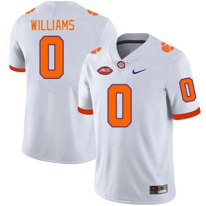 #0 Antonio Williams Tigers White Men Jersey High School College Football 956458-133