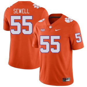 #55 Harris Sewell Tiger Town Orange Mens Jersey Embroidery College Football 448169-815