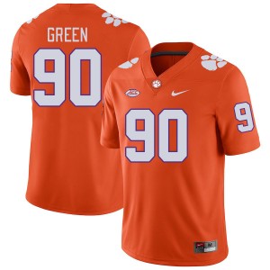 #90 Stephiylan Green Tigers Orange Mens Jersey Embroidery College Football 884973-373