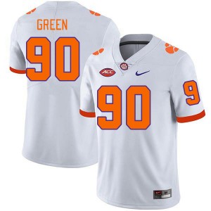#90 Stephiylan Green CLEM White Mens Jersey Player College Football 886668-223