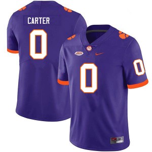 #0 Barrett Carter CLEM Purple Men Jersey Stitched College Football 761217-800
