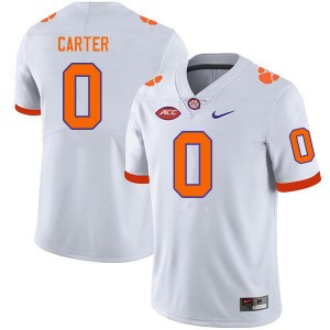 #0 Barrett Carter Clemson White Men Jersey 2024 College Football 182539-330