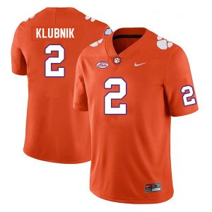 #2 Cade Klubnik Tiger Town Orange Men Jersey Replica College Football 847769-736