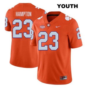 #23 Ashton Hampton Clemson University Orange Youth Jersey Stitched College Football 211797-177