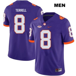 #8 Avieon Terrell Clemson Purple Mens Jersey Stitched College Football 465490-173
