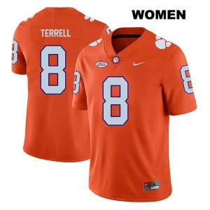 #8 Avieon Terrell Tigers Orange Womens Jersey Stitched College Football 546550-551