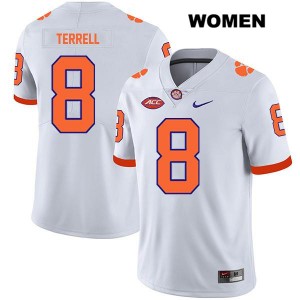 #8 Avieon Terrell Tiger Town White Women's Jersey Stitched College Football 623706-224