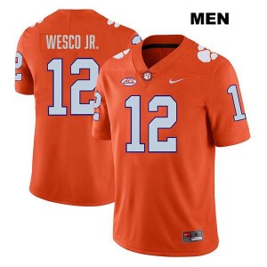 #12 Bryant Wesco Jr. Clemson Tigers Orange Men Jersey Stitched College Football 284266-323