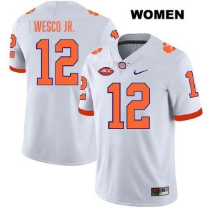 #12 Bryant Wesco Jr. CU White Womens Jersey Stitched College Football 174351-317