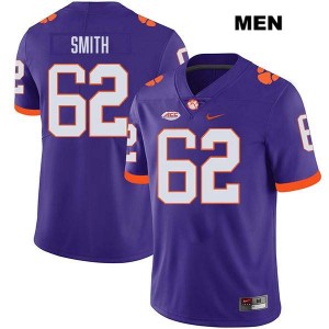 #62 Bryce Smith Tigers Purple Men Jersey Stitched College Football 105797-167