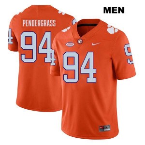 #94 Chapman Pendergrass Tigers Orange Mens Jersey Stitched College Football 842540-247