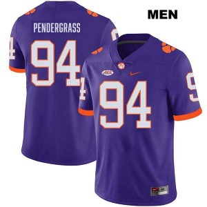#94 Chapman Pendergrass Clemson Tigers Purple Men Jersey Stitched College Football 999854-690