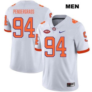 #94 Chapman Pendergrass CLEM White Men's Jersey Stitched College Football 626807-473
