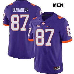 #87 Christian Bentancur Clemson Tigers Purple Mens Jersey Stitched College Football 501272-364