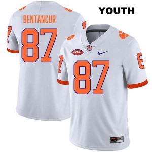 #87 Christian Bentancur Tiger Town White Youth Jersey Stitched College Football 490824-518