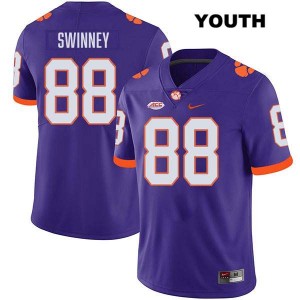 #88 Clay Swinney Tiger Town Purple Youth Jersey Stitched College Football 824200-638