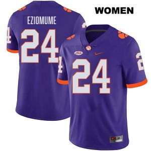 #24 David Eziomume CU Purple Women Jersey Stitched College Football 351690-998
