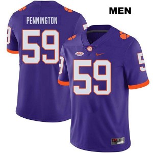 #59 Dietrick Pennington CLEM Purple Men's Jersey Stitched College Football 522785-778