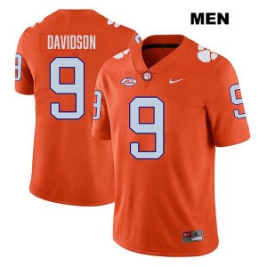 #9 Gideon Davidson Tiger Town Orange Men's Jersey Stitched College Football 529928-934