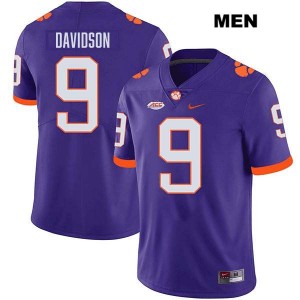 #9 Gideon Davidson Clemson University Purple Mens Jersey Stitched College Football 151600-321