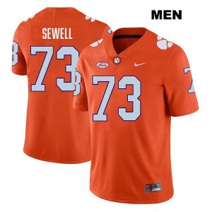 #73 Harris Sewell Tigers Orange Men's Jersey Stitched College Football 679278-795