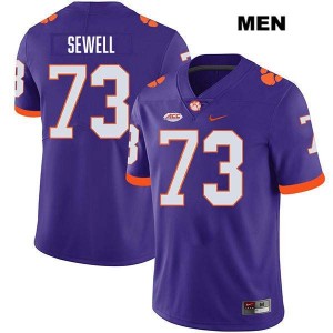 #73 Harris Sewell Clemson Purple Men's Jersey Stitched College Football 709569-567