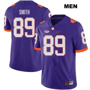 #89 Jack Smith CLEM Purple Mens Jersey Stitched College Football 684676-892