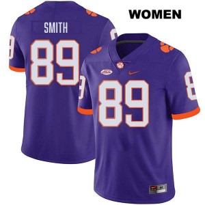 #89 Jack Smith CLEM Purple Womens Jersey Stitched College Football 407752-174