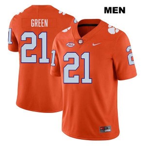 #21 Jarvis Green Clemson University Orange Men's Jersey Stitched College Football 645576-953