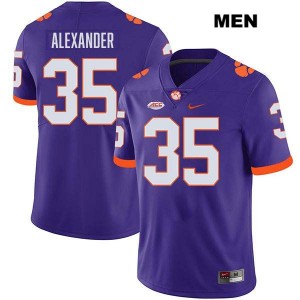 #35 Jeremiah Alexander Tiger Town Purple Mens Jersey Stitched College Football 573326-811