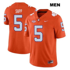 #5 Josh Sapp Clemson Tigers Orange Men's Jersey Stitched College Football 738469-851
