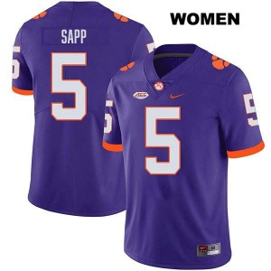 #5 Josh Sapp CU Purple Womens Jersey Stitched College Football 339978-837