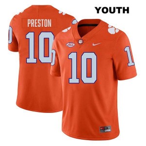 #10 Juju Preston CLEM Orange Youth Jersey Stitched College Football 200923-391