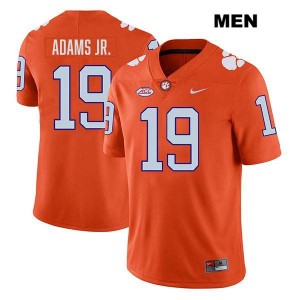 #19 Keith Adams Jr. CLEM Orange Mens Jersey Stitched College Football 670008-344