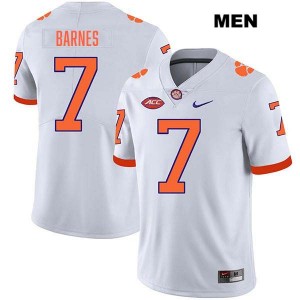#7 Khalil Barnes Tiger Town White Mens Jersey Stitched College Football 184345-322