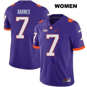 #7 Khalil Barnes CLEM Purple Womens Jersey Stitched College Football 573208-530
