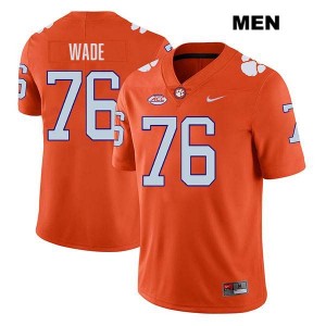 #76 Mason Wade Tigers Orange Mens Jersey Stitched College Football 493920-319