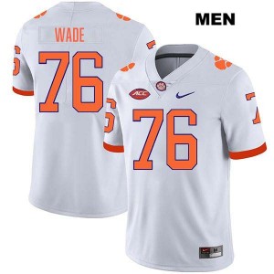 #76 Mason Wade Clemson Tigers White Mens Jersey Stitched College Football 408485-775