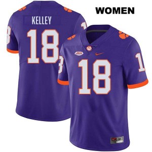 #18 Misun Kelley Tigers Purple Womens Jersey Stitched College Football 445373-340