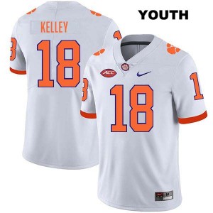 #18 Misun Kelley CLEM White Youth Jersey Stitched College Football 341918-310