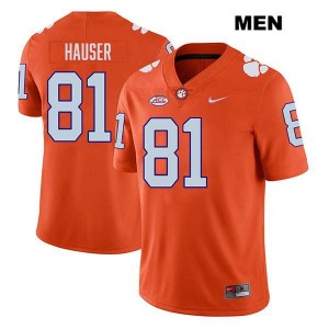 #81 Nolan Hauser Clemson Orange Men's Jersey Stitched College Football 977996-186