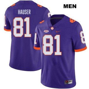 #81 Nolan Hauser Tiger Town Purple Men's Jersey Stitched College Football 830586-759