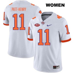 #11 Olsen Patt-Henry Clemson Tigers White Women Jersey Stitched College Football 863501-482
