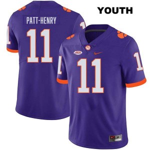 #11 Olsen Patt-Henry Tigers Purple Youth Jersey Stitched College Football 109956-950