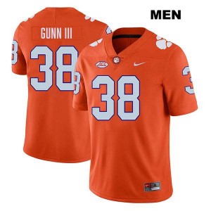 #38 Robert Gunn III Clemson University Orange Mens Jersey Stitched College Football 422929-606