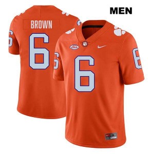 #6 Tyler Brown Clemson Tigers Orange Men Jersey Stitched College Football 937014-176