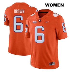 #6 Tyler Brown Clemson University Orange Womens Jersey Stitched College Football 658548-748