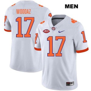 #17 Wade Woodaz Clemson University White Men's Jersey Stitched College Football 516921-286