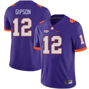 #12 Corian Gipson Tigers Purple Mens Jersey Alumni College Football 297398-399