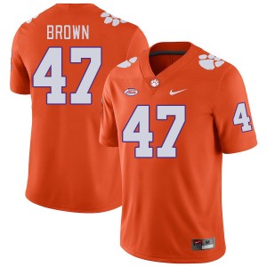 #47 Sammy Brown Tiger Town Orange Men's Jersey Player College Football 495448-848